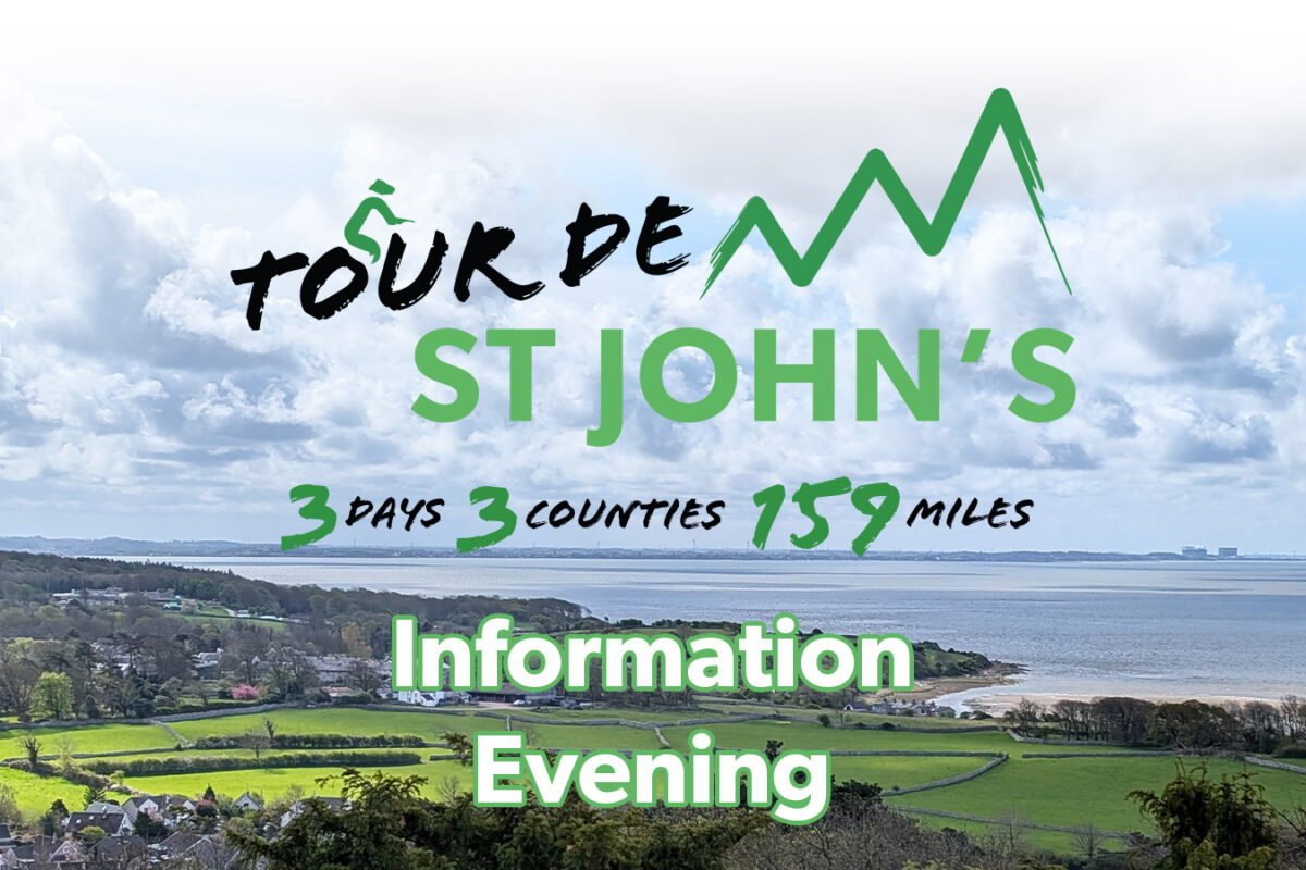 Tour de St John's Information Evening logo and graphic