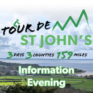 Tour de St John's Information Evening logo and graphic